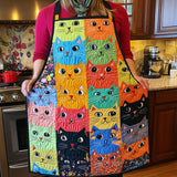 Playful Cat | Quilted Apron