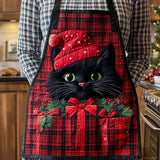 Festive Cat | Quilted Apron