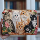 Vintage Meow Bouquet | Quilted Purse