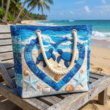 Turtles' Tranquility | Handcrafted Beach Bag
