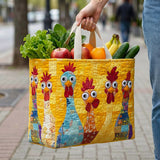 Funky Chicken | Quilted Shopping Bag
