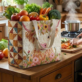 Fluffy Moo | Quilted Shopping Bag