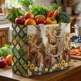 Fluffy Moo | Quilted Shopping Bag