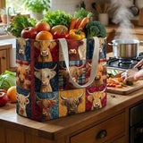 Fluffy Moo | Quilted Shopping Bag