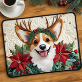Joyful Corgi | Quilted Placemat