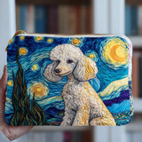 Poodle Under Starry Night | Quilted Purse