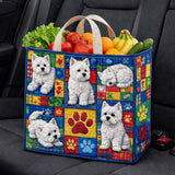 Westie Charm | Quilted Shopping Bag