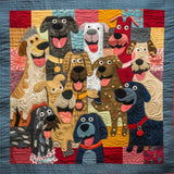 Happy Dogs WM0808001CL | Quilted Blanket