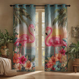 Island Flamingo | Quilted Curtains