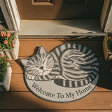 Lazy Cat | Shaped Doormat