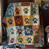 Dog Footprint WM1008080CL | Quilted Blanket