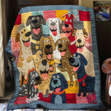 Happy Dogs WM0808001CL | Quilted Blanket