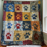 Dog Footprint WM1008080CL | Quilted Blanket