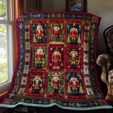 Nutcracker In Christmas Night | Quilted Blanket