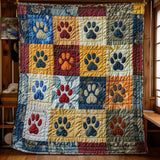Dog Footprint WM1008080CL | Quilted Blanket