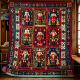 Nutcracker In Christmas Night | Quilted Blanket