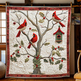 Scarlet Cardinals | Quilted Blanket