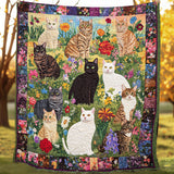 Garden Cat | Quilted Blanket