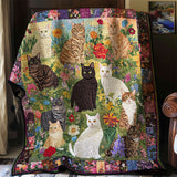 Garden Cat | Quilted Blanket