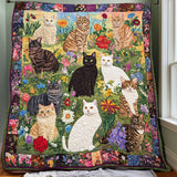 Garden Cat | Quilted Blanket
