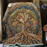 Eternal Tree Of Life | Quilted Blanket