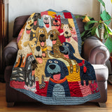 Happy Dogs WM0808001CL | Quilted Blanket