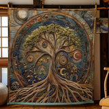 Eternal Tree Of Life | Quilted Blanket