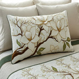 Magnolia Flower | Quilted Cushion Cover