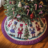 Merry Nutcrackers | Quilted Christmas Tree Skirt