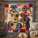 Happy Dogs WM0808001CL | Quilted Blanket