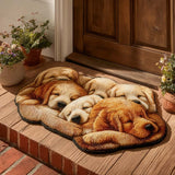 Golden Retriever Naptime Unique | Shaped Doormat