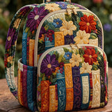 Books and Daisies | Quilted Backpack