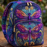 Purple Dragonfly | Quilted Backpack