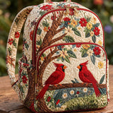 Pair of Cardinals | Quilted Backpack