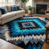 Aztec Inspired Ocean Night | Area Rug