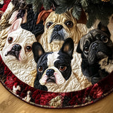 Parisian Paws | Quilted Christmas Tree Skirt