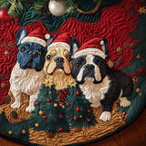 Paws of Paris | Quilted Christmas Tree Skirt