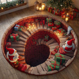 Present Steps Circular Area Rug | Round Rug