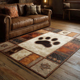 Rustic Paw Print | Area Rug