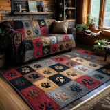 Rustic Paw Print | Area Rug