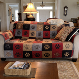 Rustic Pawprint | Quilted Sofa Cover