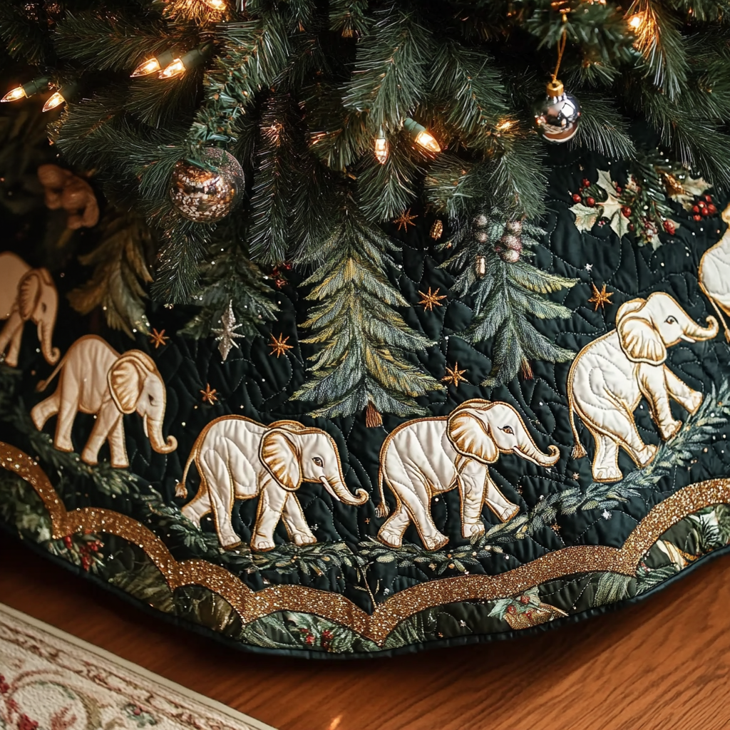 Winter Woodland Collection | Quilted Christmas Tree Skirt