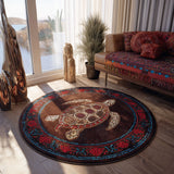 Round Sandstone Spirit Carpet | Round Rug