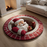Round Santa Claus Hearth Mirage Carpet | Round Rug