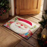 Santa Patchwork Cheerful | Doormat