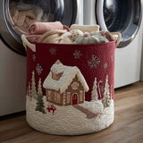 Snowy House | Handcrafted Laundry Basket