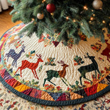 Snowy Pines Harmony | Quilted Christmas Tree Skirt