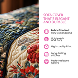 Ancient Bloom | Quilted Sofa Cover