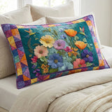 Soft Petal Dream | Quilted Cushion Cover