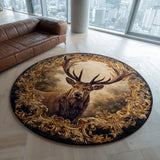 Stag Forest Canopy | Round Rug